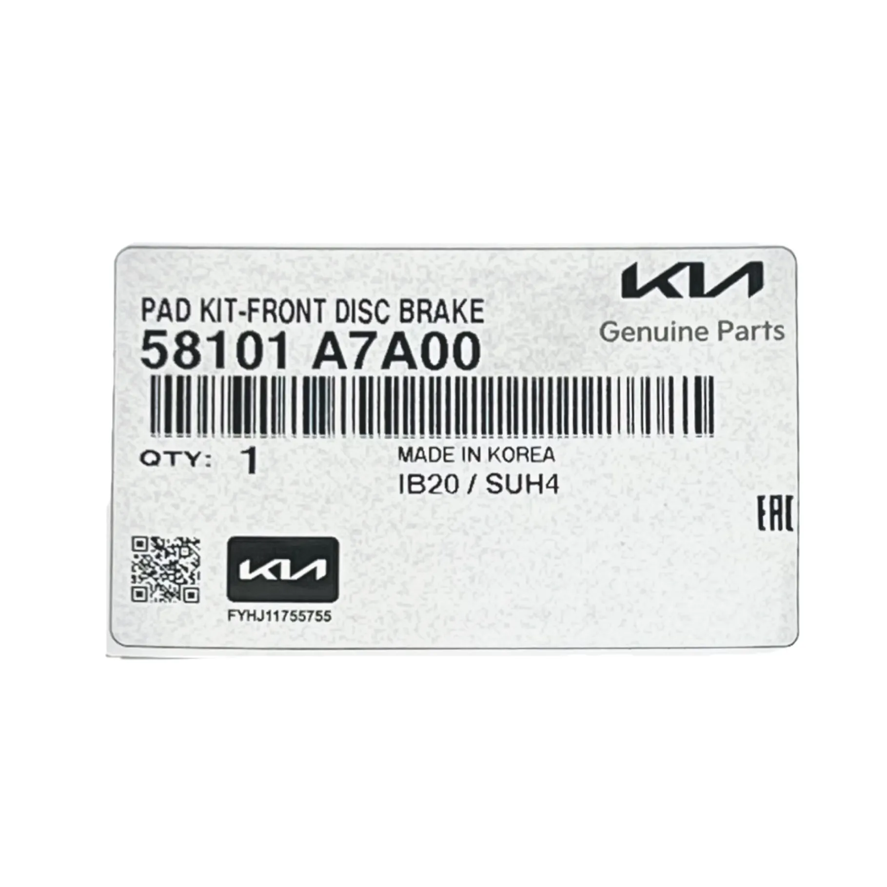 لنت جلو 58101A7A00 - فروشگاه لوازم یدکی خودرو لنت جلو 58101A7A00 - Image 3